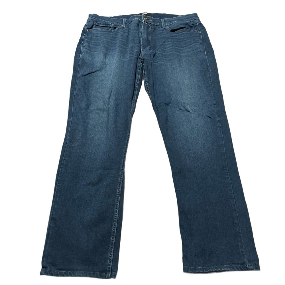 PAIGE Men's Lennox Relaxed Fit Dark Blue Jeans Size 38 Luxury Dark wash Casual
